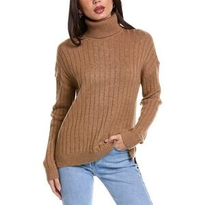 Theory Governor Wool & Cashmere Blend Turtleneck Sweater Haystack-100%AUTHENTIC